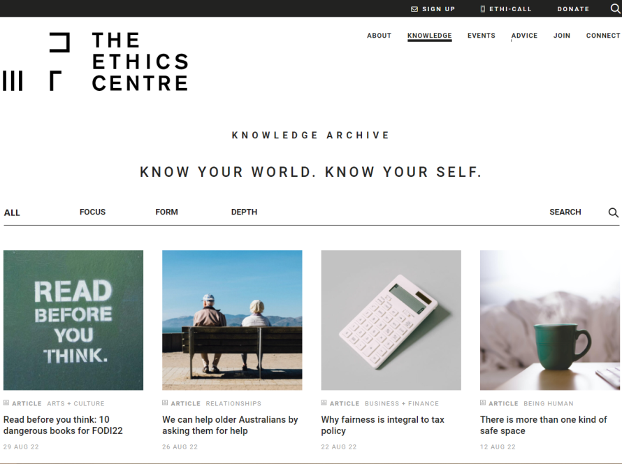 The Ethics Centre: Knowledge Archive