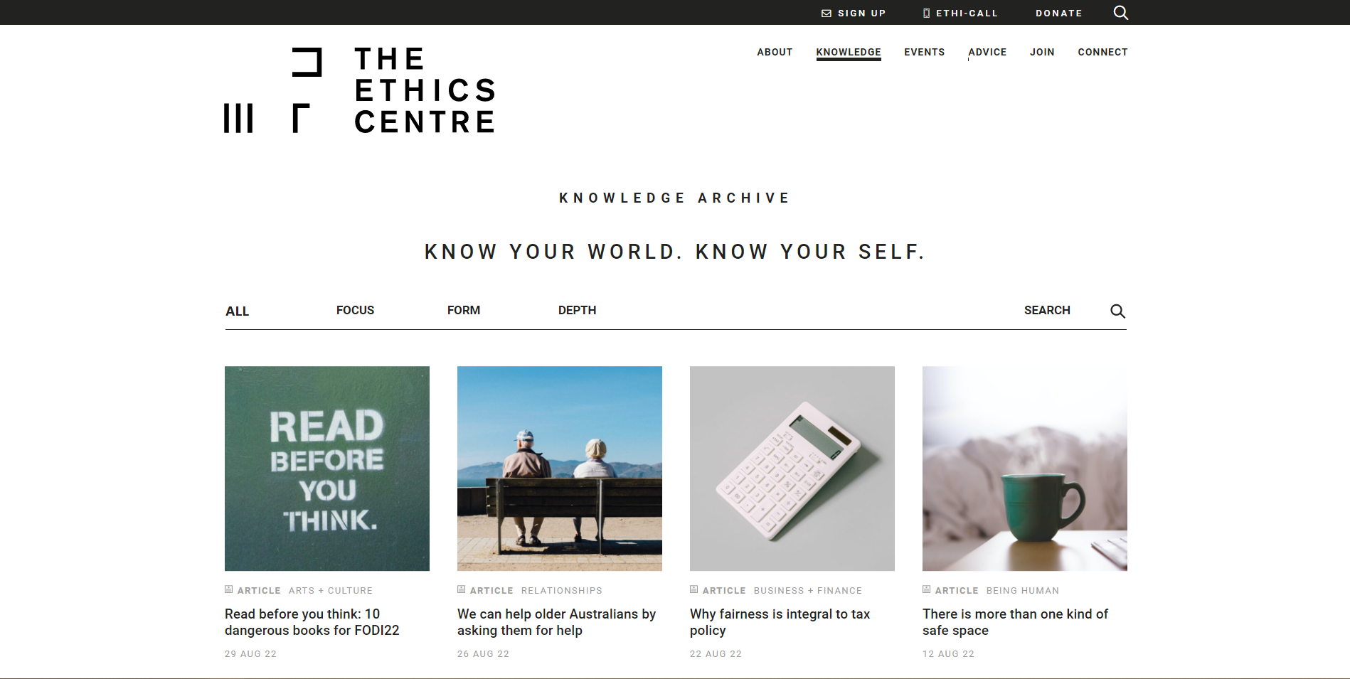 The Ethics Centre: Knowledge Archive